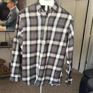 Red Head Plaid Button-Up Shirt Sz M